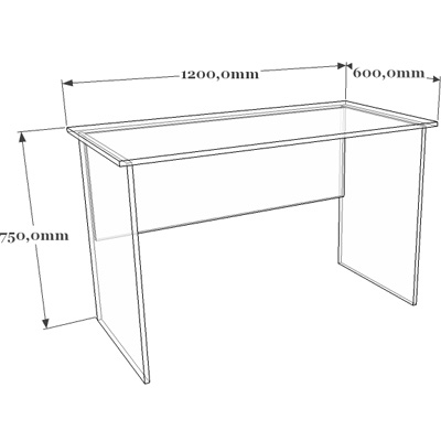 Схема стола письменного 01-001