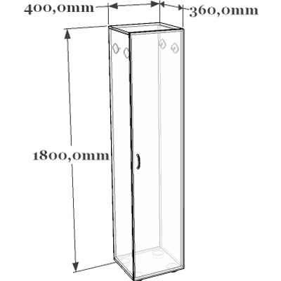 Схема шкафа для одежды 10-004
